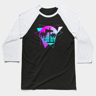 Cross and Palms Baseball T-Shirt